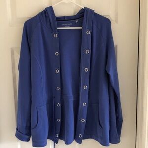 Danskin size large blue hoodie jacket 
Snaps in front